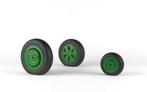 Armory Models AW48028 Mikoyan MiG-21 Fishbed wheels w/ weighted tires, mid production 1/48 – Bild 6