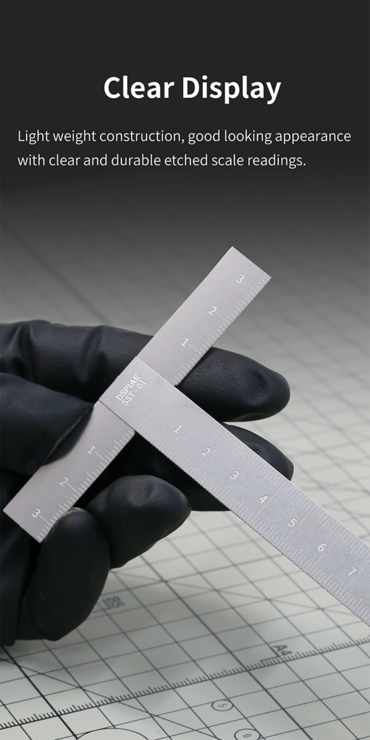 DSPIAE SST-01 Stainless Steel T-Ruler – immagine 3