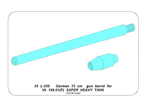 Aber 35L-330 Lufa 15cm do niemieckiego super ciężkiego czołgu Vk168.01(P) 1/35 – imagen 3