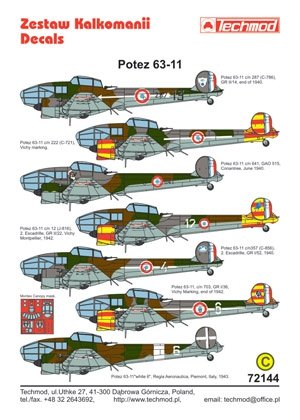 Techmod 72144 - Potez 63-11 1/72 – image 3