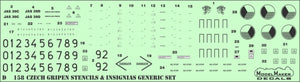 ModelMaker Decals D48158 Czech Gripen Stencils &amp;amp; Insignias generic set 1/48 – immagine 2