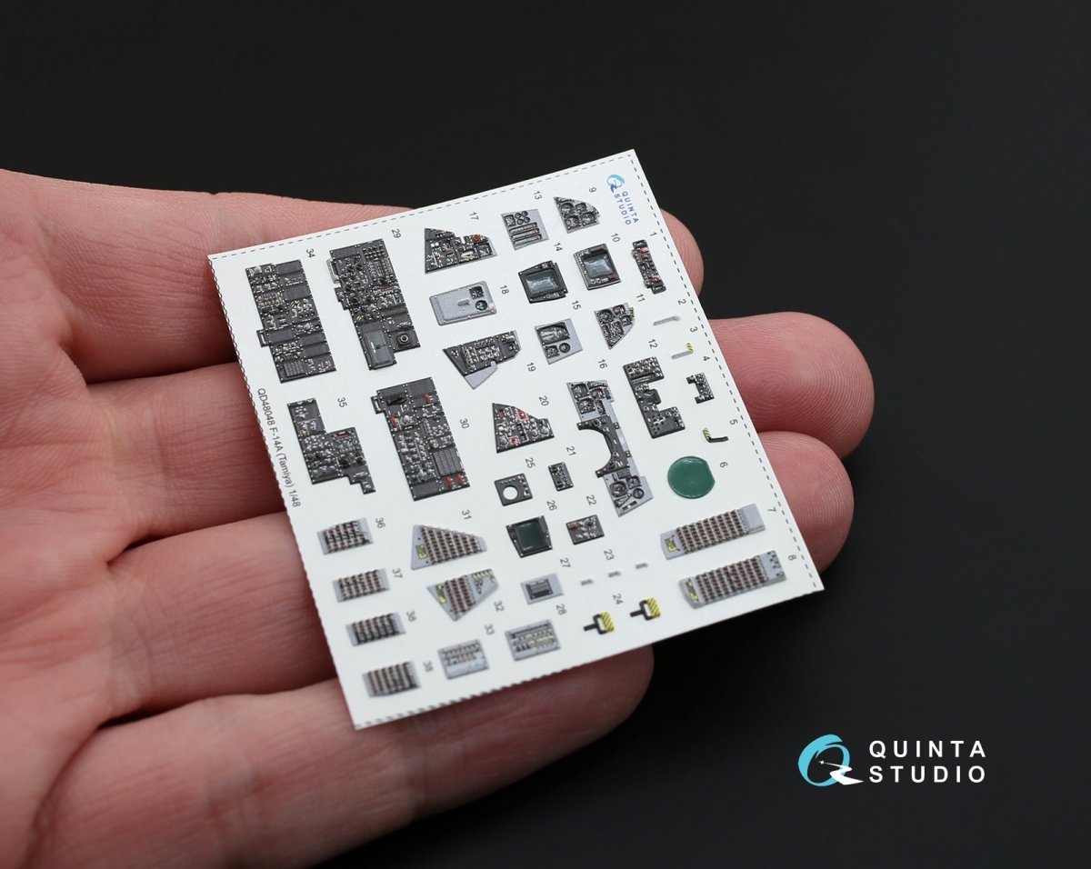 Quinta Studio QD48048 F-14A 3D-Printed &amp;amp; coloured Interior on decal paper (for Tamiya kit) 1/48 – imagen 5
