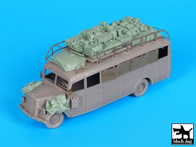 Ensemble d'accessoires Black Dog T72105 Opel 3.6-47 Omnibus pour Roden 1/72 
