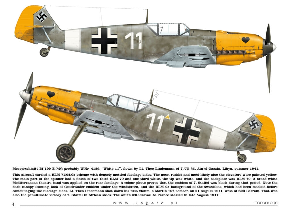 Kagero 15034 Messerschmitt Bf 109s over the Mediterranean Part I (kalkomania/decals) EN/PL – Bild 3