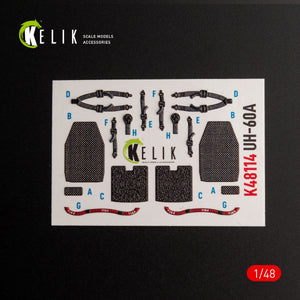 KELIK K48114 UH-60A Black Hawk - Type 2 &amp;quot; Defence Intelligence of Ukraine&amp;quot; interior 3D decals for ICM kit 1/48 – imagen 4