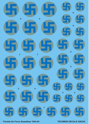 Techmod 32023 - Finnish Air Force Swastikas and Serials 1944-45 1/32