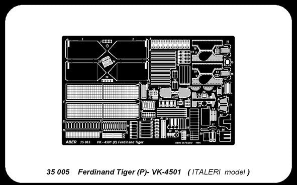 Aber 35005 Tiger Ferdinand (P) VK 4501 (ITA) 1/35 – immagine 4