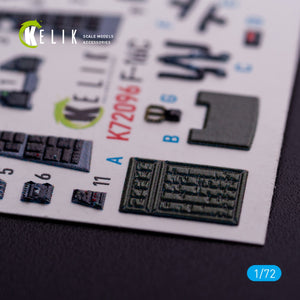 KELIK K72096 F-16C - interior 3D decals for Hasegawa kit 1/72 – imagen 5