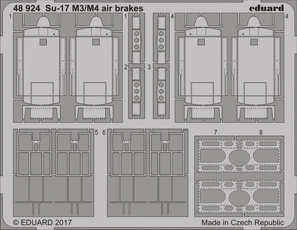 Eduard 48924 Su-17 M3/ M4 air brakes KITTY HAWK 1/48