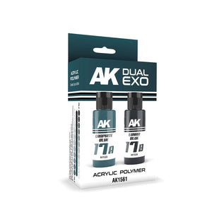 AK Interactive AK1561 DUAL EXO SET 17 – 17A GRAPHITE BLUE &amp;amp; 17B LUNAR BLUE