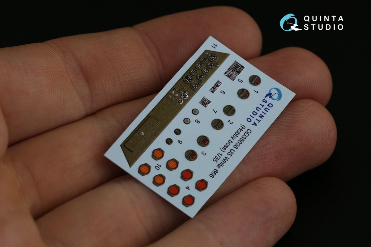 Quinta Studio QD35038 US White 666 3D-Printed &amp;amp; coloured Interior on decal paper (Hobby Boss) 1/35 – immagine 8