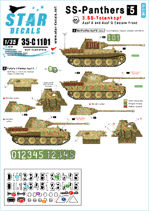 Star Decals 35-C1101 SS-Panthers # 5 1/35