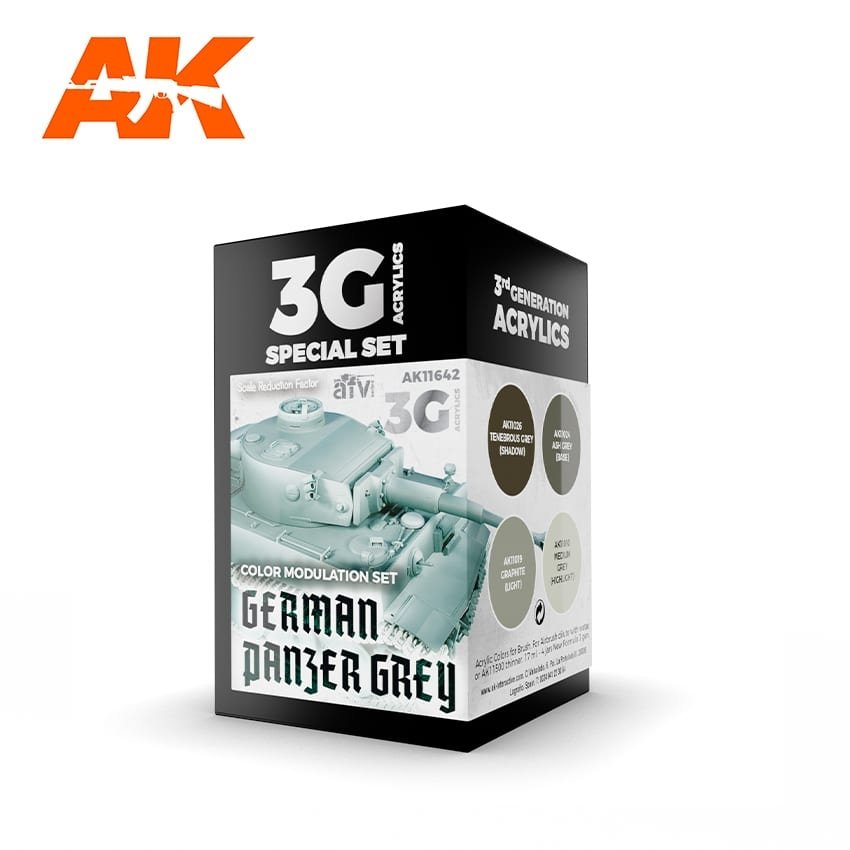 AK Interactive AK11642 GERMAN PANZER GRAY MODULATION SET 4x17 ml