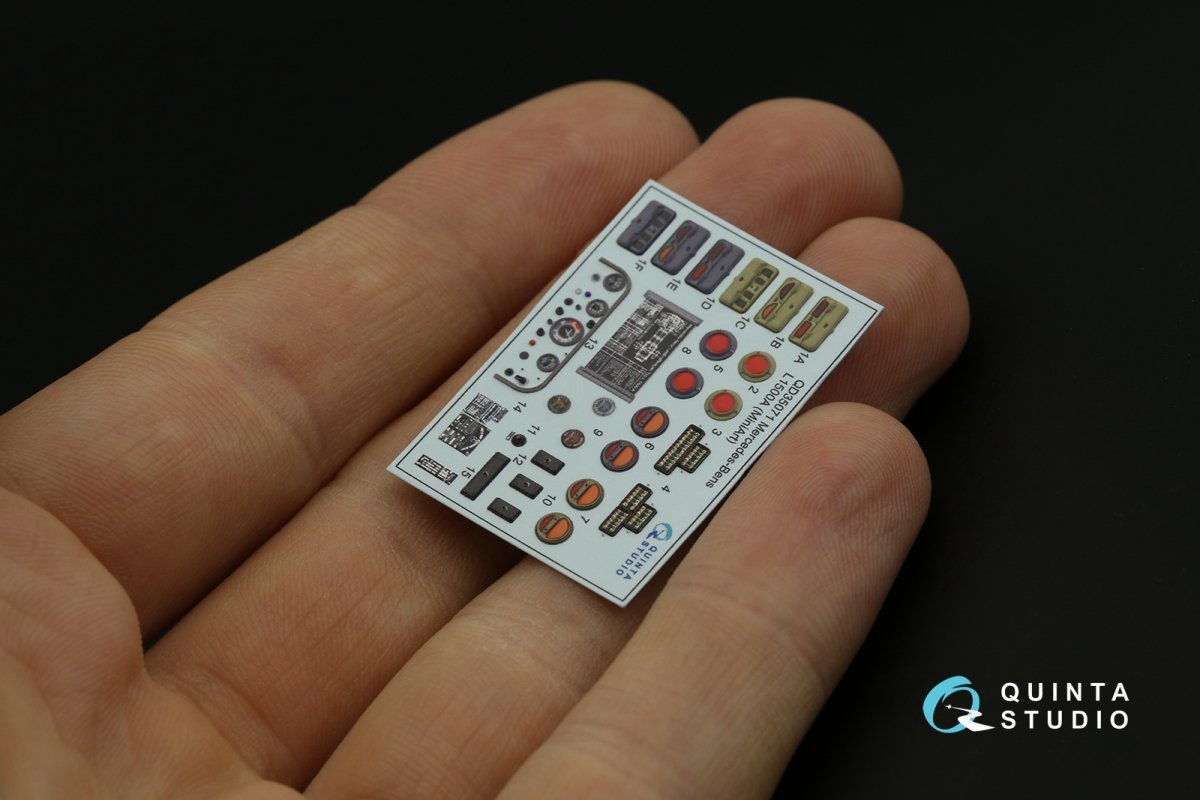 Quinta Studio QD35071 Mercedes-Benz L1500A 3D-Printed &amp;amp; coloured Interior on decal paper (MiniArt) 1/35 – immagine 2