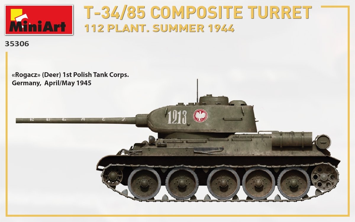 MiniArt 35306 T-34/85 COMPOSITE TURRET. 112 PLANT. SUMMER 1944 1/35 – zdjęcie 16