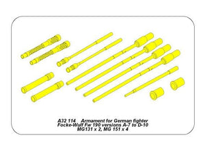 Aber A32114 Armament for German fighter Fw-190 A7-D10 1/32 – imagen 2