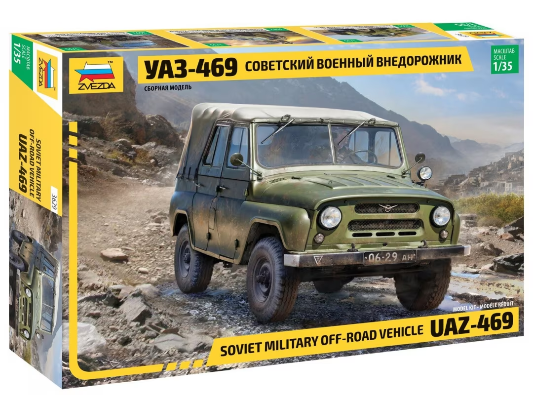 Zvezda 3629 UAZ-469 Véhicule tout-terrain militaire soviétique 1/35