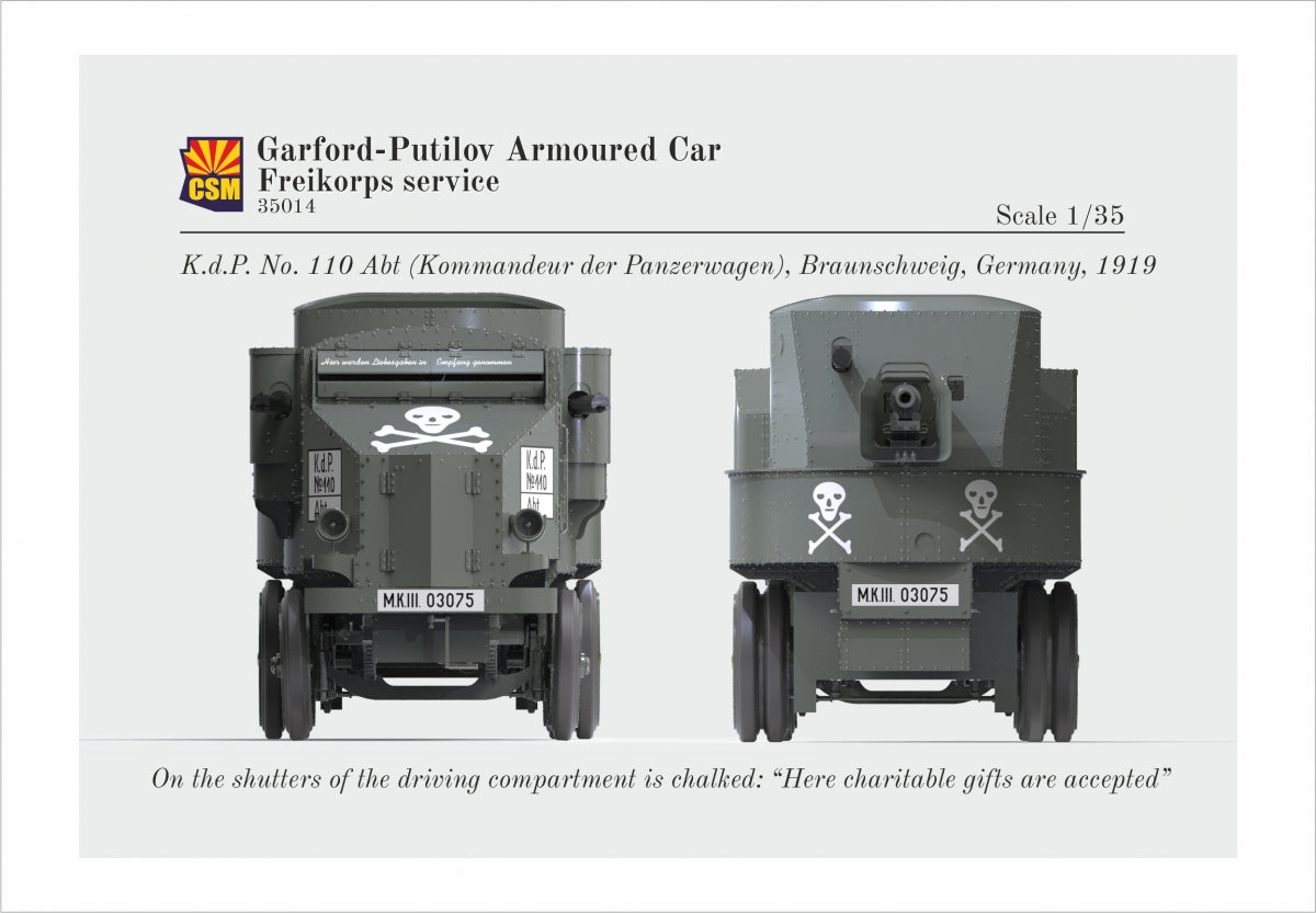Copper State Models 35014 Garford-Putilov Armoured Car, Freikorps Service 1/35 – imagen 2