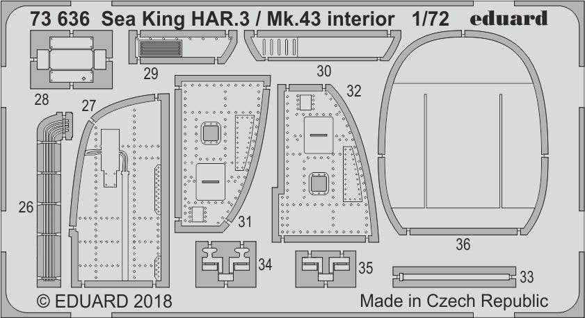 Eduard 73636 Sea King HAR.3 / Mk.43 interior AIRFIX 1/72 – imagen 2