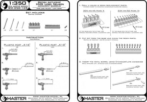 Master SM-350-105 HMS Lord Nelson Armement - Canons de 12 pouces (4 pièces), 9,2 pouces (10 pièces), 12 livres (34 pièces) avec pièces de montage de canon en résine (pour modèle Hobby Boss) 1/350 – image 6