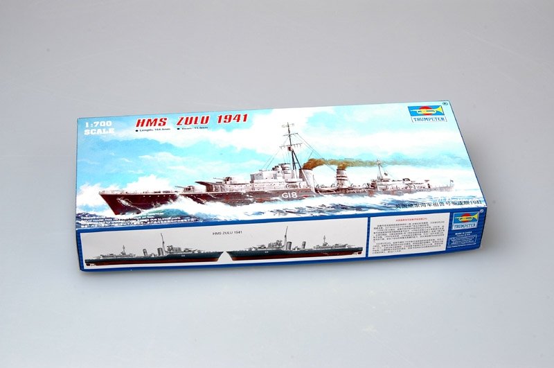 Trumpeter 05758 Tribal-class destroyer HMS Zulu (G18)1941 1/700 – imagen 2