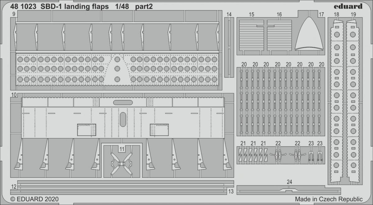 Eduard 481023 SBD-1 landing flaps for ACADEMY 1/48