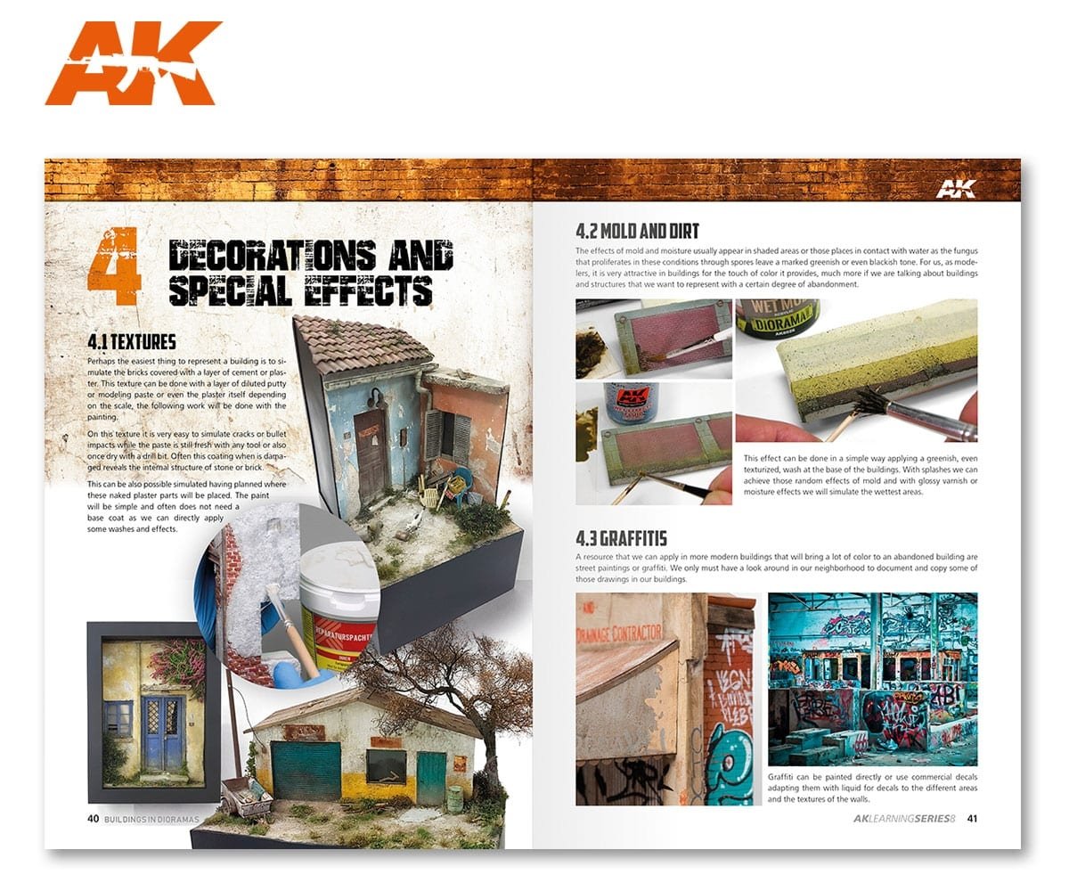 AK Interactive AK256 AK LEARNING 09: THE ULTIMATE GUIDE TO MAKE BUILDINGS IN DIORAMAS (English) – imagen 5