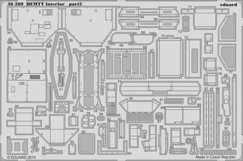 Eduard 36269 HEMTT interior - colour ITALERI 1/35 – imagen 2