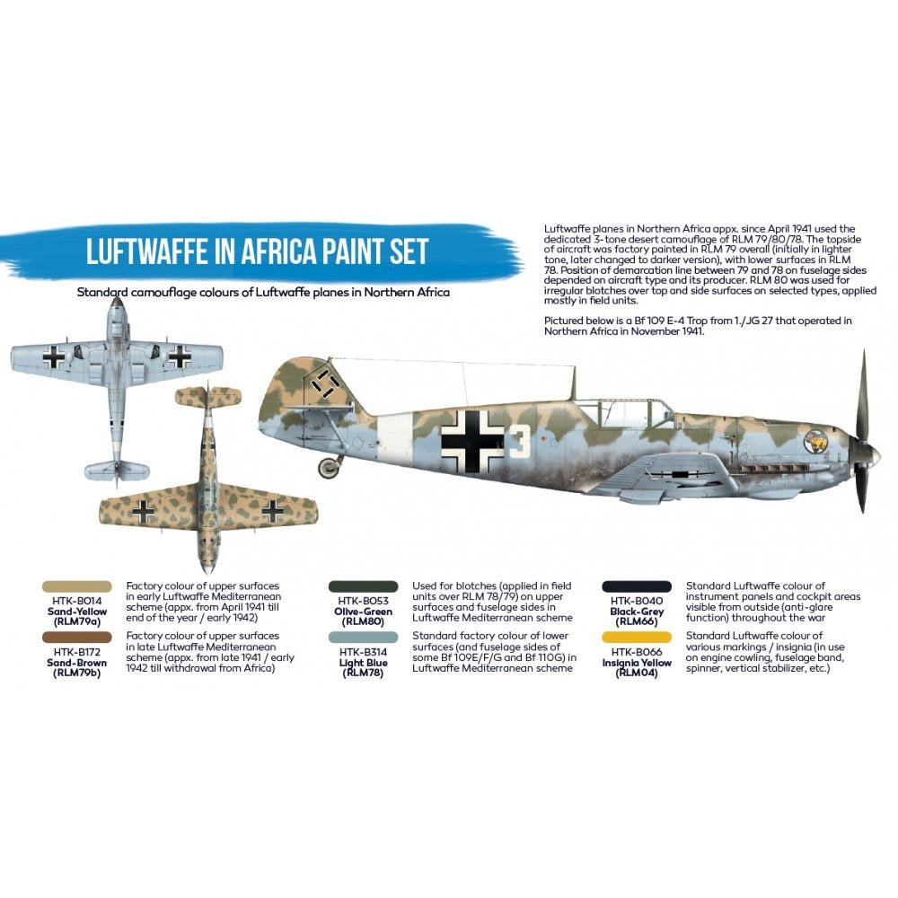 Hataka HTK-BS06.2 Luftwaffe in Africa paint set (6x17ml) – imagen 3