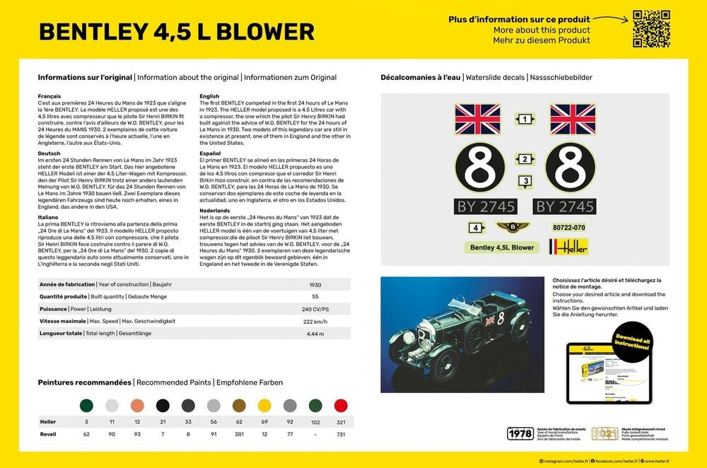 Heller 80722 Bentley 4.5 L Blower 1/24 – imagen 2
