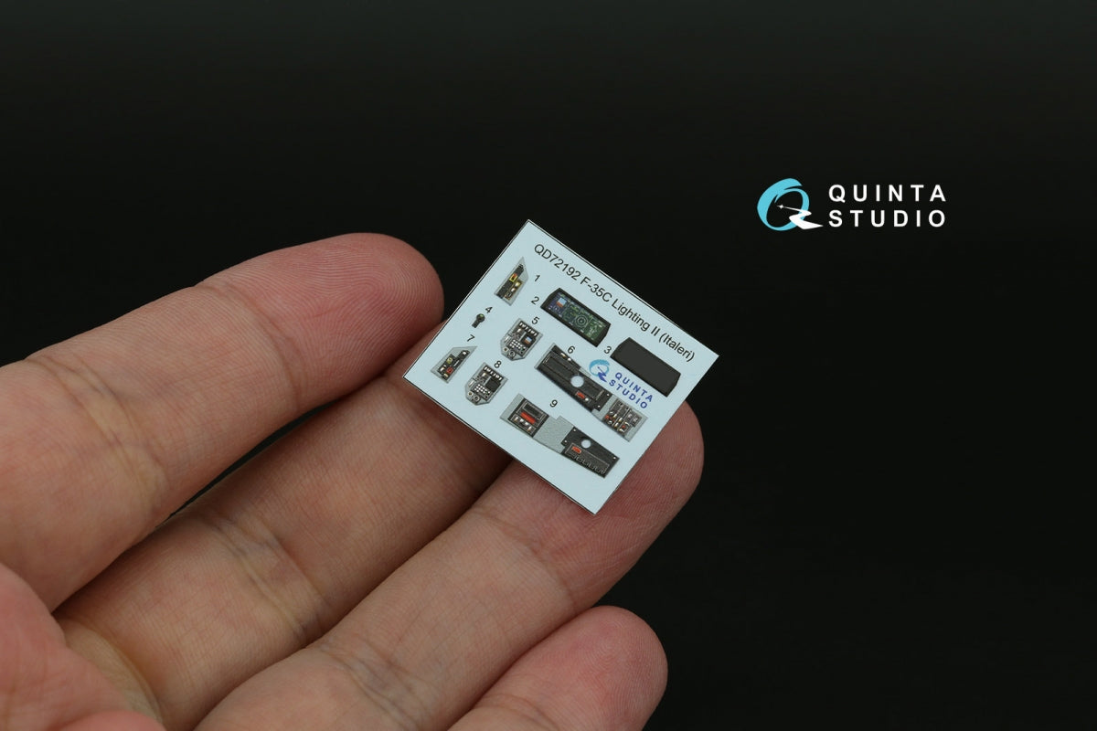 Intérieur imprimé en 3D et coloré sur papier décalcomanie Quinta Studio QD72192 F-35C Lighting II (Italeri) 1/72 – image 3