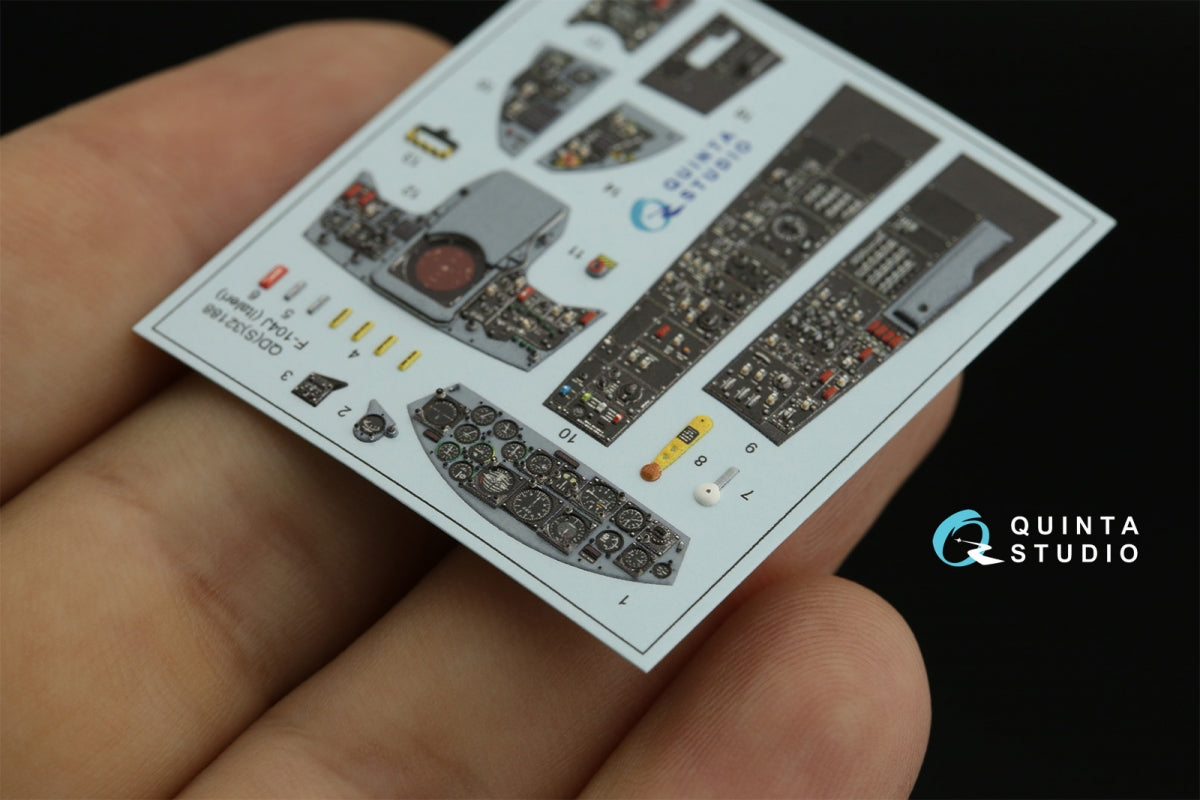 Intérieur coloré imprimé en 3D sur papier décalcomanie (Italeri) pour F-104J (Quinta Studio QDS-32188) (petite version) 1/32 – image 7