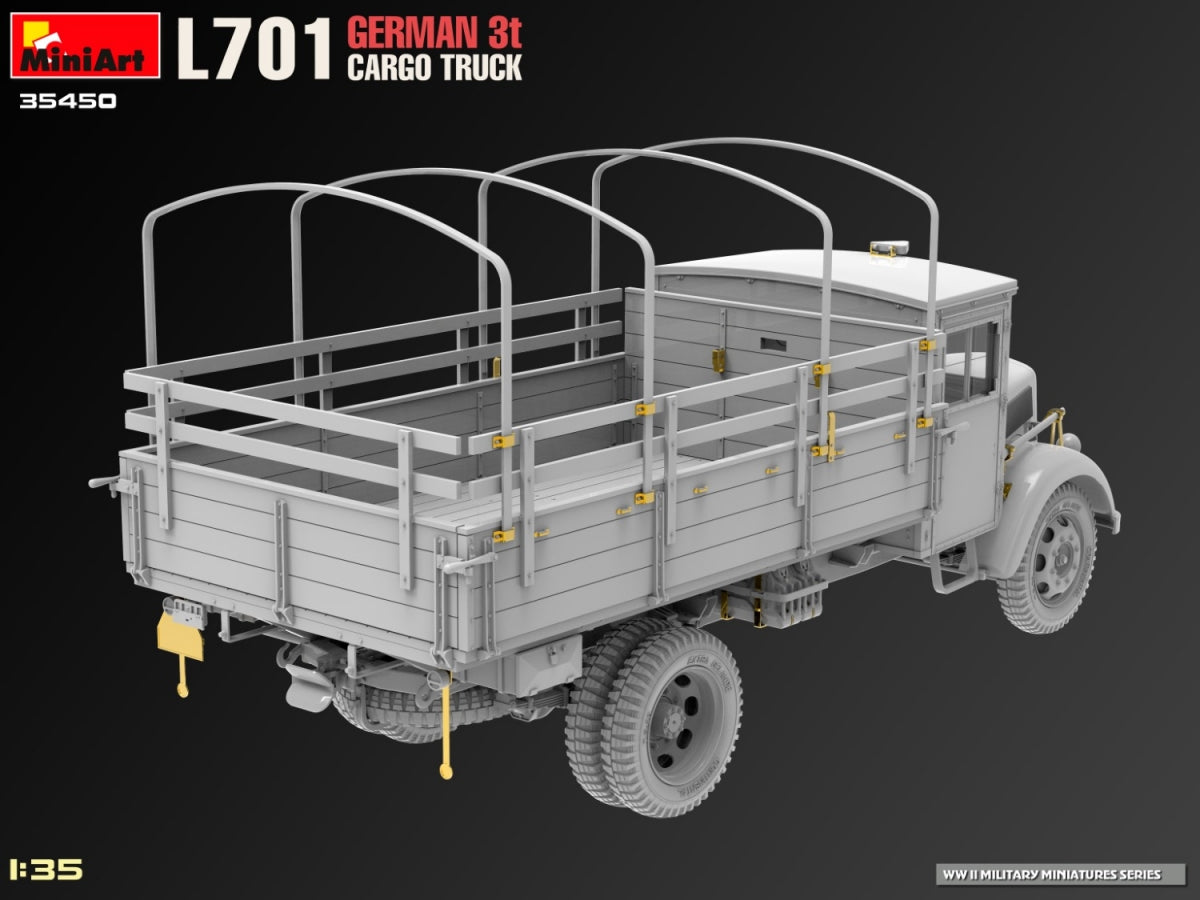 Miniart 35450 L701 GERMAN 3T CARGO TRUCK 1/35 – imagen 5