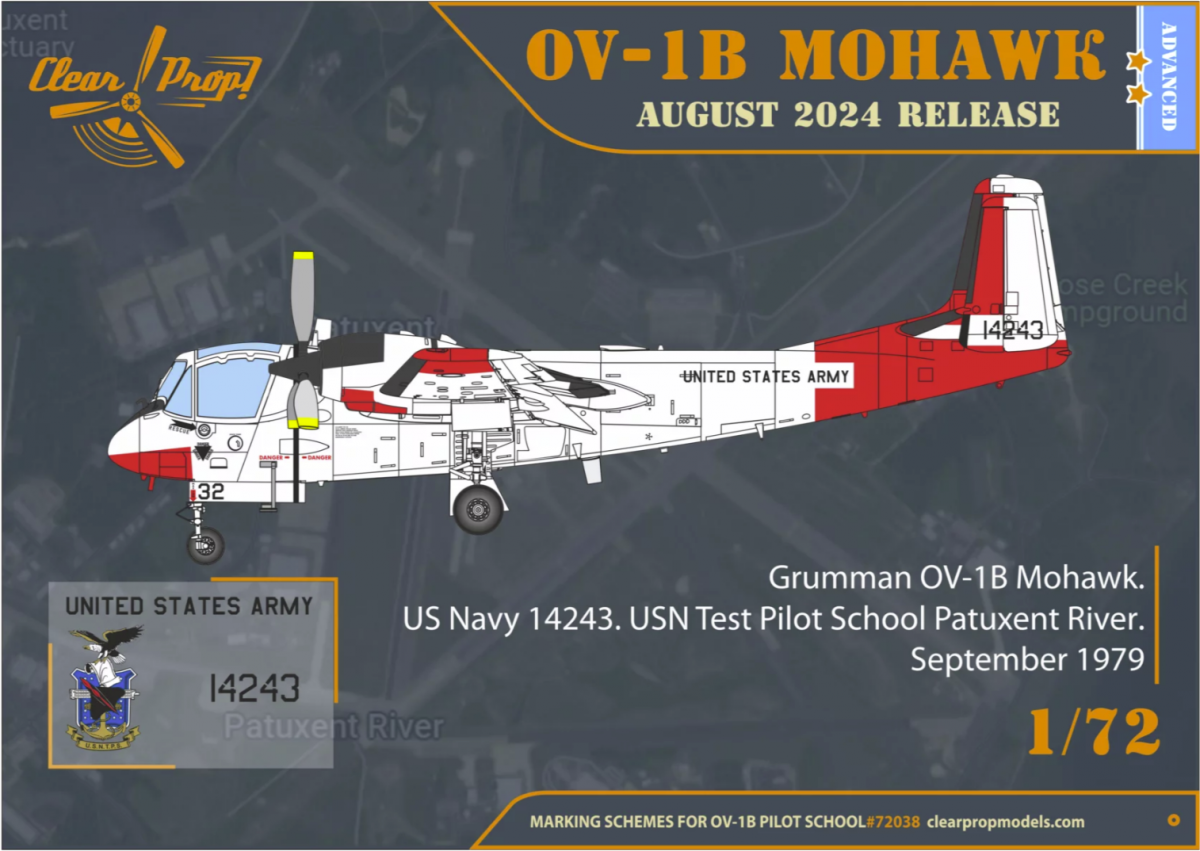Clear Prop! CP72038 OV-1B Mohawk &amp;quot;Pilot School&amp;quot; ADVANCED KIT 1/72 – imagen 3