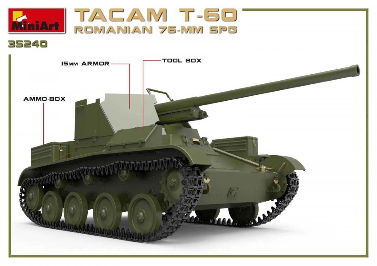 MiniArt 35240 ROMANIAN 76-mm SPG TACAM T-60 INTERIOR KIT 1/35 – zdjęcie 2