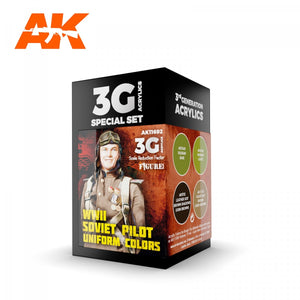 AK Interactive AK11692 Couleurs d&amp;#39;uniforme de pilote soviétique de la Seconde Guerre mondiale 4x17 ml