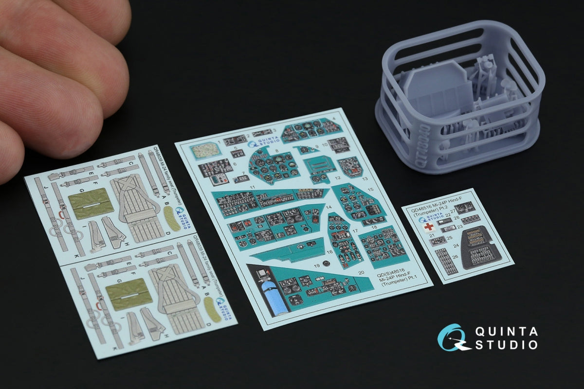 Quinta Studio QD+48516 Mi-24P Hind-F 3D-Printed coloured Interior on decal paper (Trumpeter) (with 3D-printed resin parts) 1/48 – zdjęcie 2