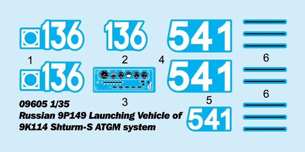 Trumpeter 09605 Russian 9P149 Launching Vehicle w/9K114 Shturm-S ATGM system 1/35 – imagen 3