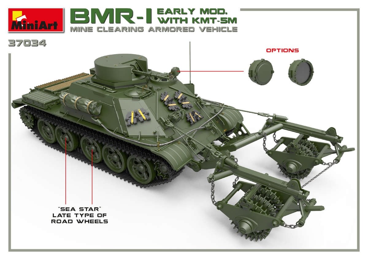 MiniArt 37034 BMR-1 EARLY MOD. WITH KMT-5M 1/35 – imagen 4