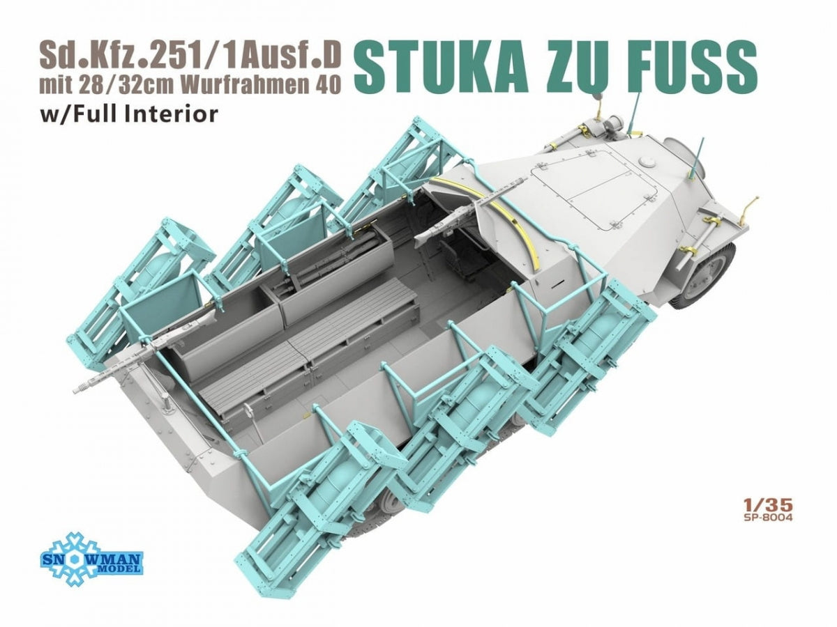 Vespid Models SP-8004 Sd.Kfz. 251/1 Ausf.D 28/32cm Wurfrahmen 40 with Interior 1/35