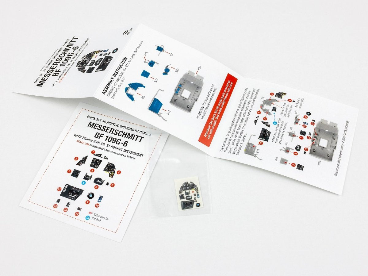 Red Fox Studio QS-48029 Messerschmitt Bf 109G-6 with WFR.GR.21 Rocket panel Tamiya 1/48 – immagine 3