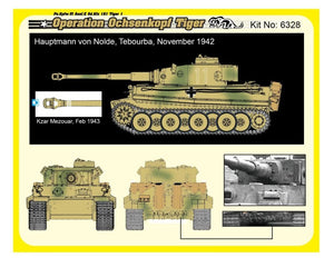 Dragon 6328 WWII German Pz.Kpfw.VI Tiger I Early Production 501 abt Operation Ochsenkopf 1/35 – imagen 3