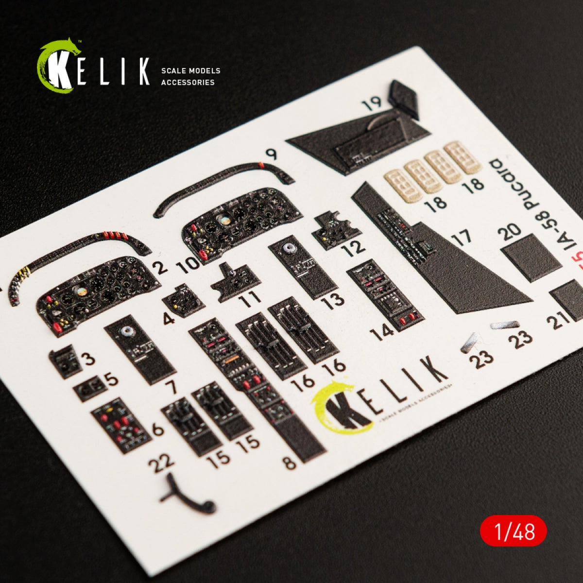KELIK K48055 IA-58 PUCARA INTERIOR 3D DECALS FOR KINETIC KIT 1/48 – imagen 2