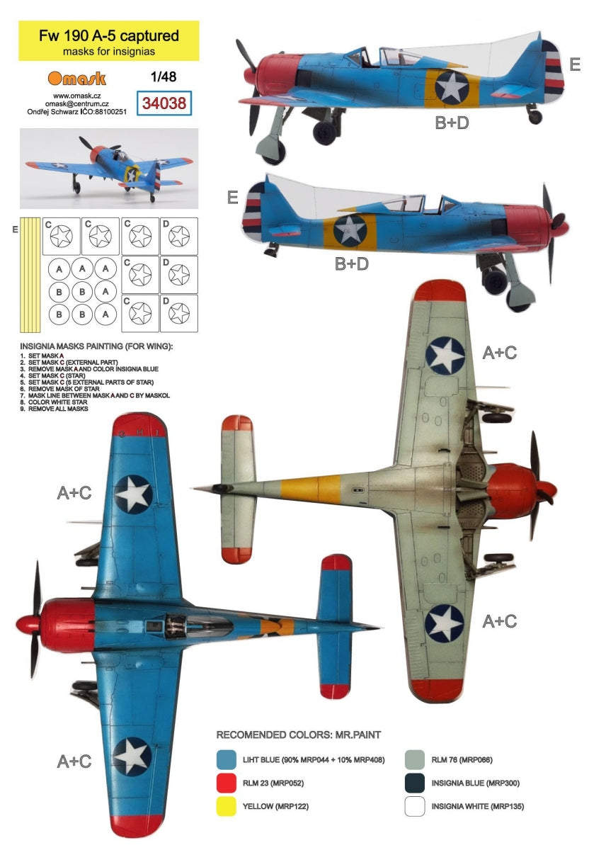 Omask 34038 Fw 190 A-5 Captured 1/48 – Bild 2