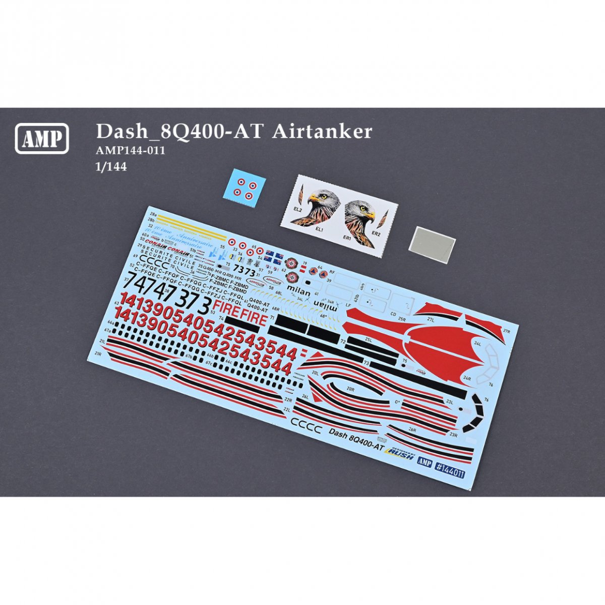 AMP 144011 Dash 8Q400-AT Airtanker - Canadian Short Range Commuter Airliner 1/144 – immagine 2
