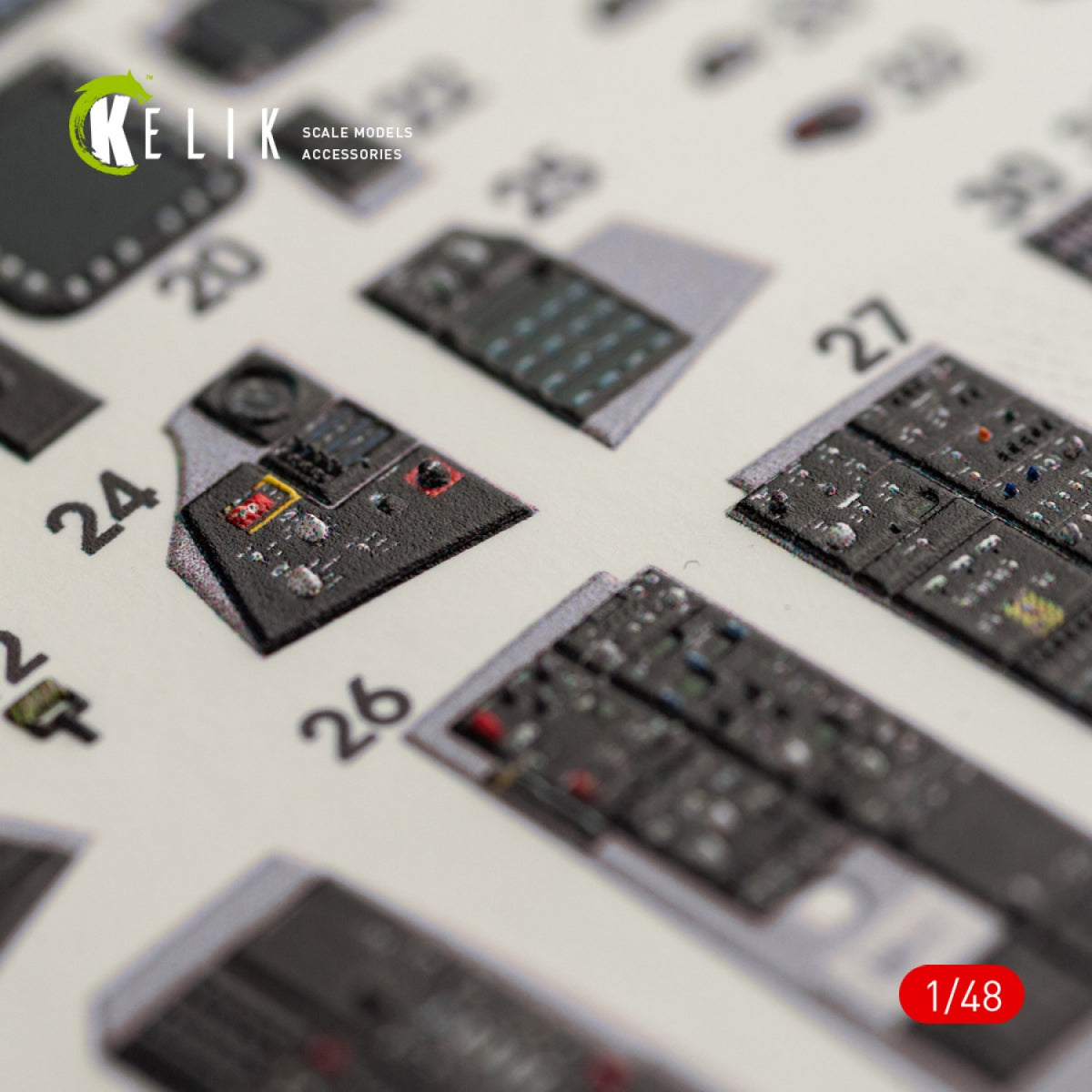 KELIK K48064 F-14D TOMCAT INTERIOR 3D DECALS FOR AMK KIT 1/48 – imagen 6