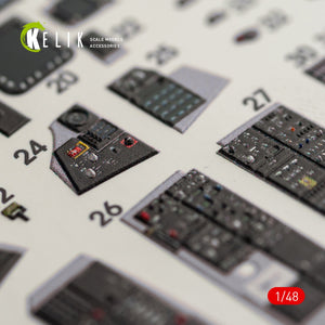 KELIK K48064 F-14D TOMCAT INTERIOR 3D DECALS FOR AMK KIT 1/48 – imagen 6