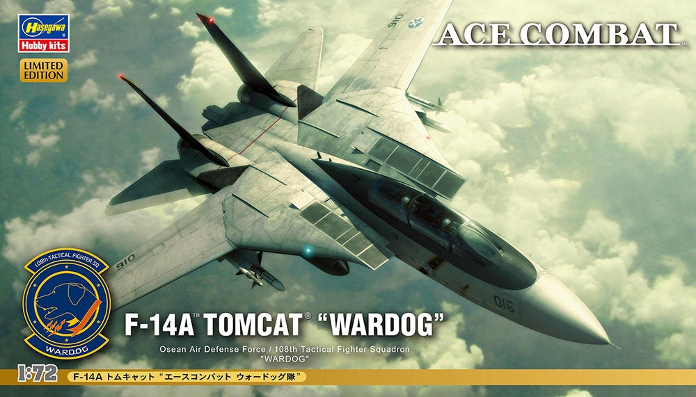 Hasegawa SP616 Ace Combat F-14A Tomcat "Wardog" Osean Air Defense Force / 108th Tactical Fighter Squadron 1/72