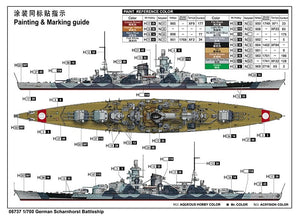 Trumpeter 06737 German Scharnhorst Battleship 1/700 – zdjęcie 4