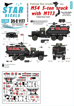 Star Decals 35-C1177 Vietnam Gun Trucks 2 1/35